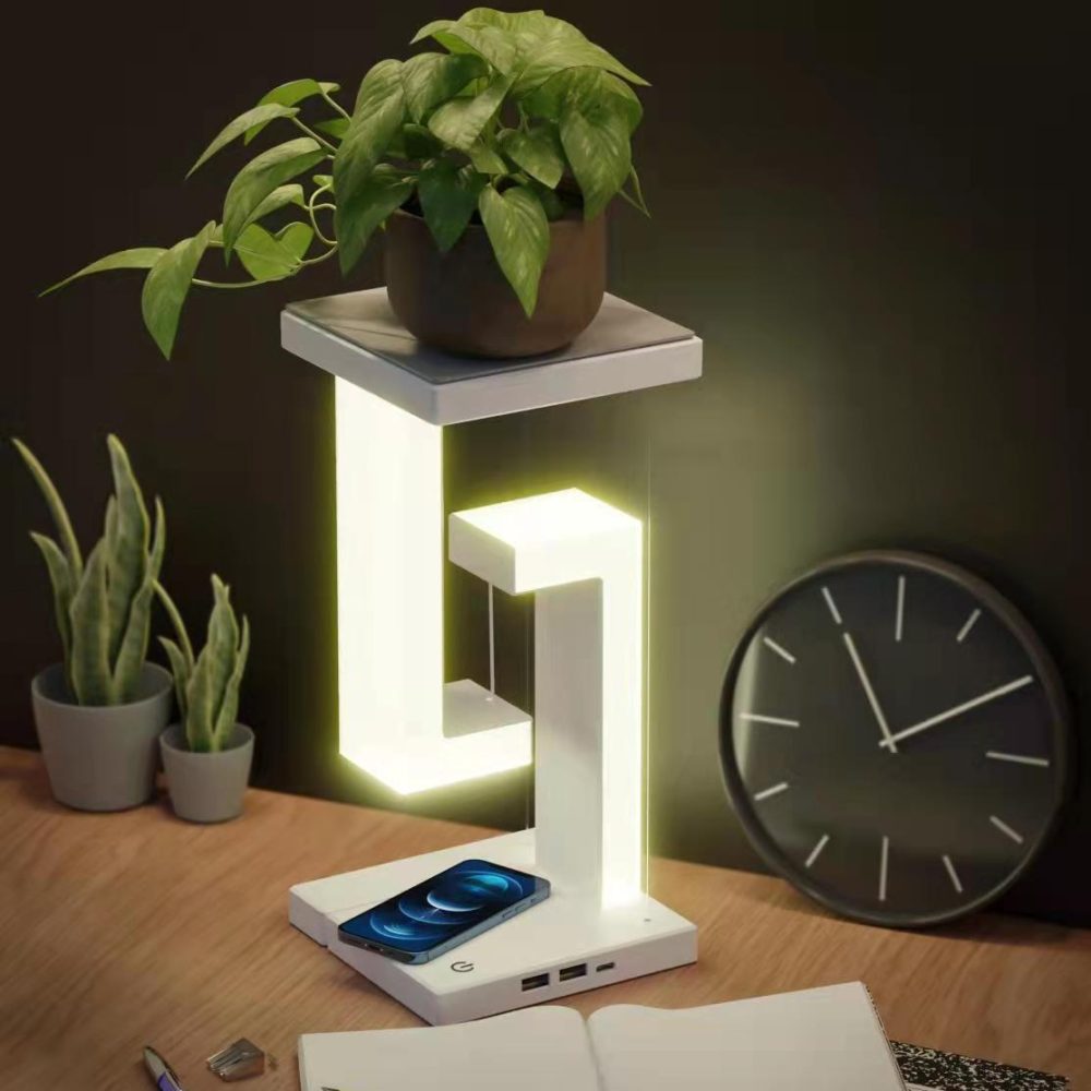 Creative Wireless Charging Suspension Balance Lamp - Modern LED Night Light - Image 2